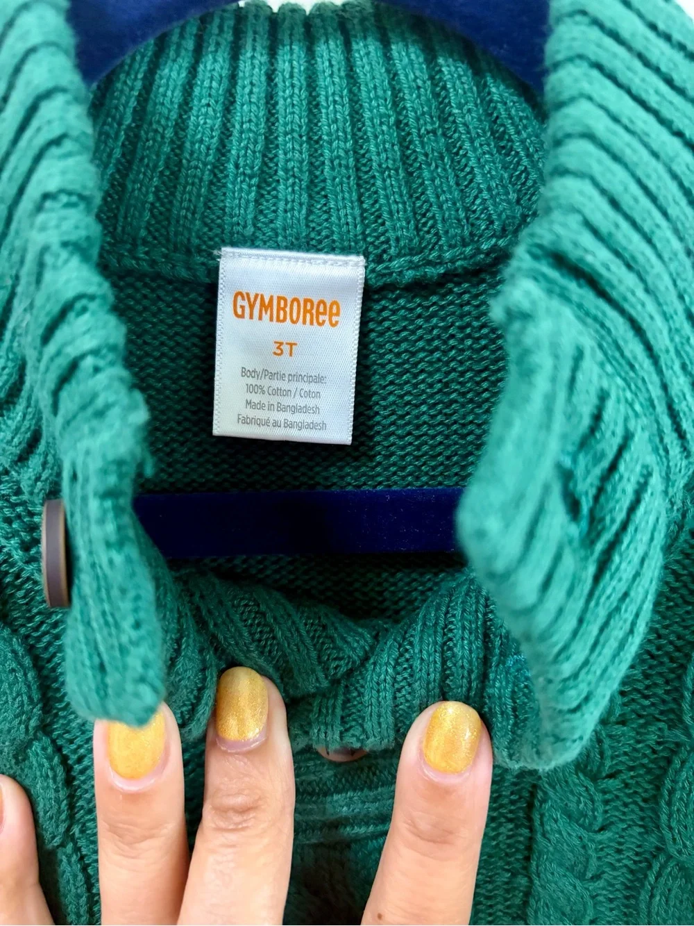 Gymboree Green Cable-Knit Sweater 3T